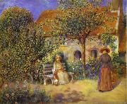 Photo of painting Garden Scene in Britanny.